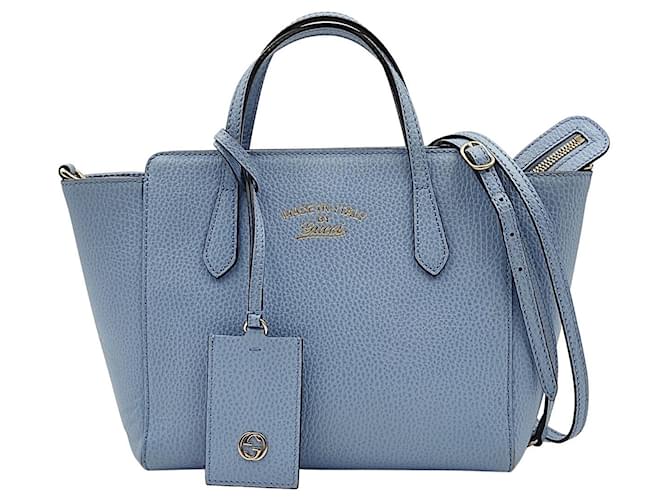 Gucci Swing shoulder bag in light blue leather  ref.890659