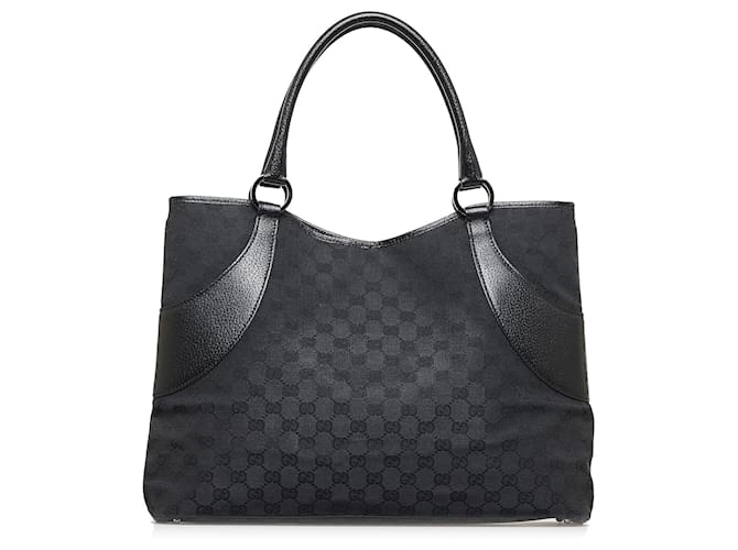 Gucci Black GG Canvas Tote Bag Cloth Cloth  ref.891177