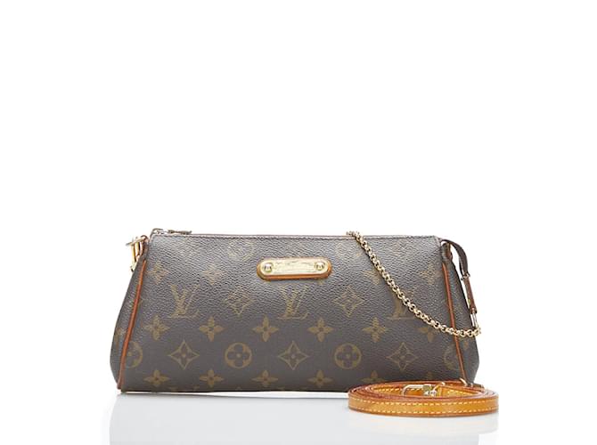 Louis Vuitton Monogram Eva Pochette With Strap N55213 Brown Cloth  ref.891199