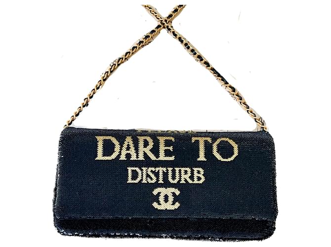Chanel RARE Dare To Disturb Sequin Bag Black  ref.891478