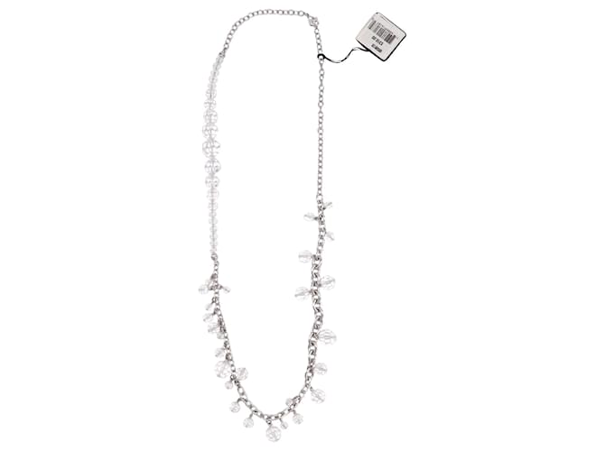 Swarovski Collier Clear Crystal Necklace in Silver Metal Silvery  ref.891579