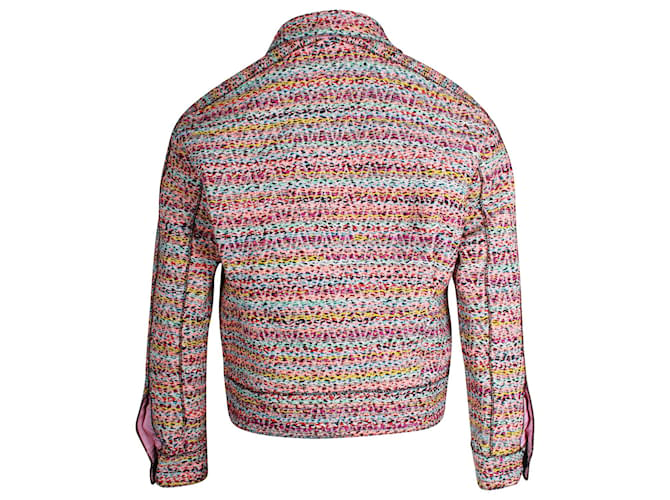 Chaqueta corta de tweed Nina Ricci de poliamida multicolor Nylon  ref.891602
