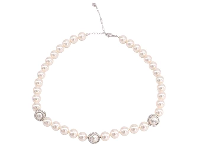 Swarovski Nude All-Around Necklace in White Pearl  ref.891631