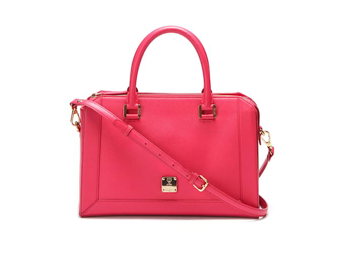 MCM Nuovo Leather Handbag Pink  ref.891674