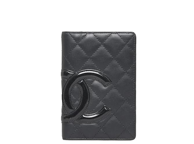 Chanel Cambon Quilted Leather Agenda Cover Black Pony-style calfskin  ref.891715