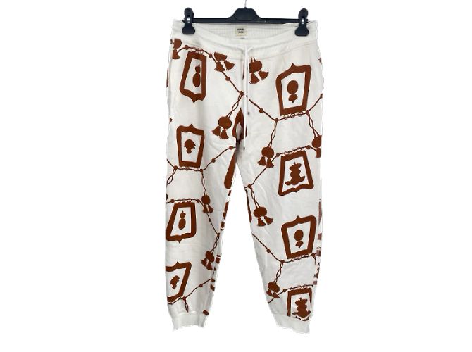 Hermès HERMES Hose T.fr 38 Baumwolle Weiß