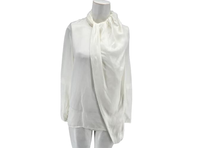 Céline T-shirt CELINE.fr 36 cotton Coton Blanc  ref.891777