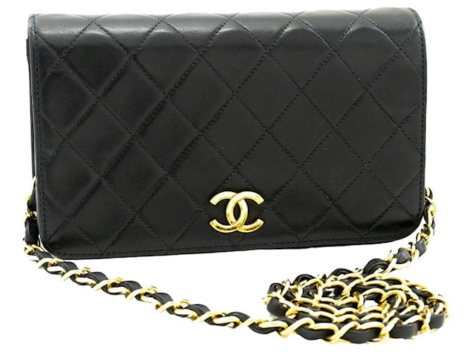 Timeless Chanel Full Flap Preto Couro  ref.891791