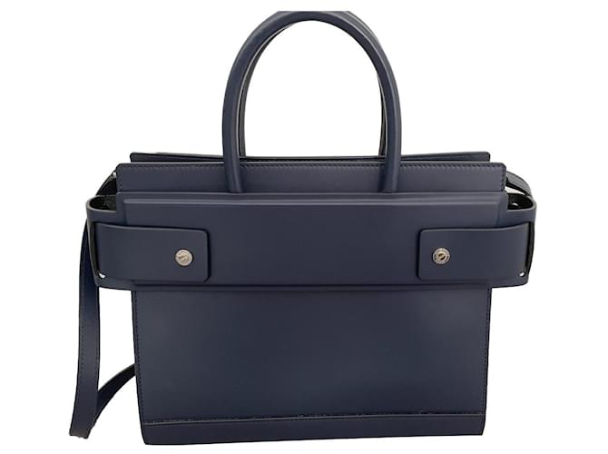 Givenchy Borsa tote Horizon media in pelle blu navy  ref.892180