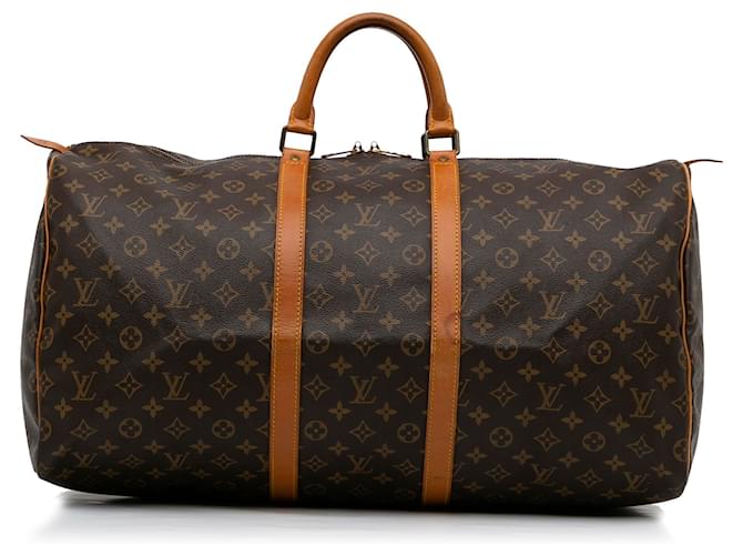 Louis Vuitton Brown Monogram Keepall 50 Cloth  ref.892305