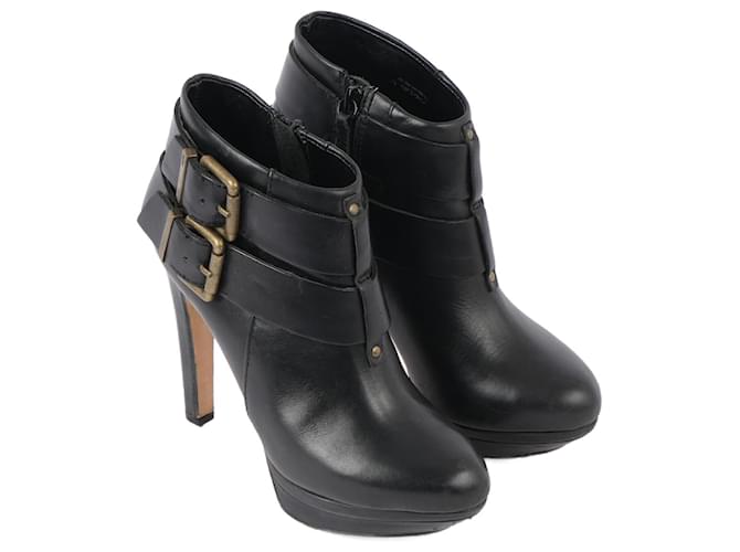 DIESEL  Boots EU 37 Leather Black  ref.892450