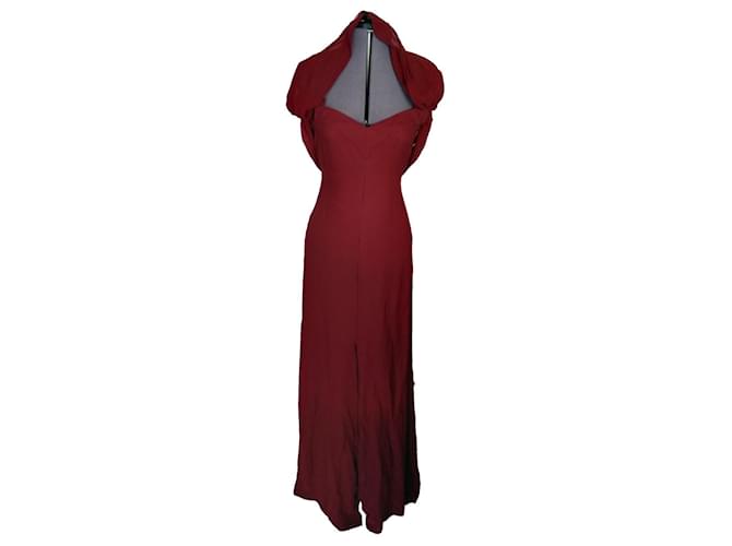Valentino DRESS Dark red Silk  ref.892454