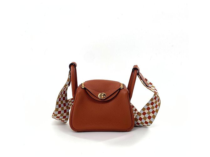 Hermès Lindy Mini Couro Marrom