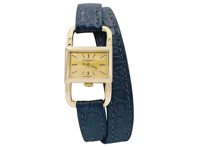 reloj Jaeger Lecoultre, "Yugo", oro amarillo, cuir. Cuero  ref.892492