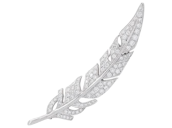 Boucheron brooch, "Feather", WHITE GOLD, diamants. Diamond  ref.892496