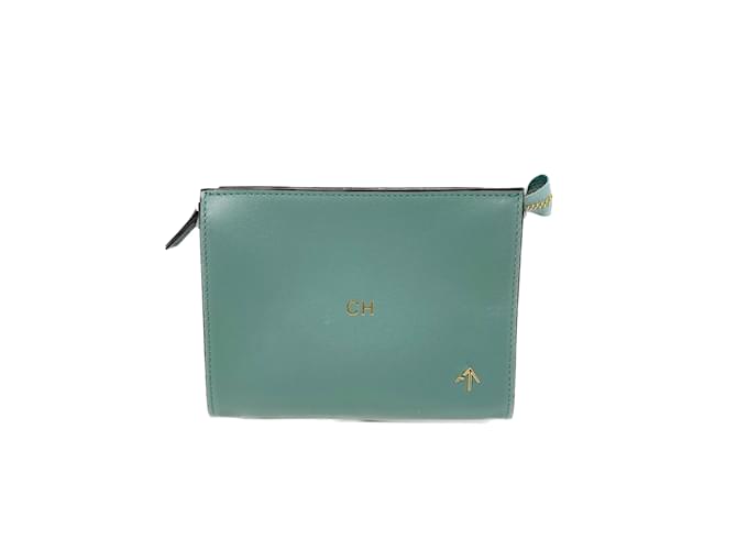 Autre Marque MANU ATELIER  Clutch bags T.  Leather Blue  ref.893000