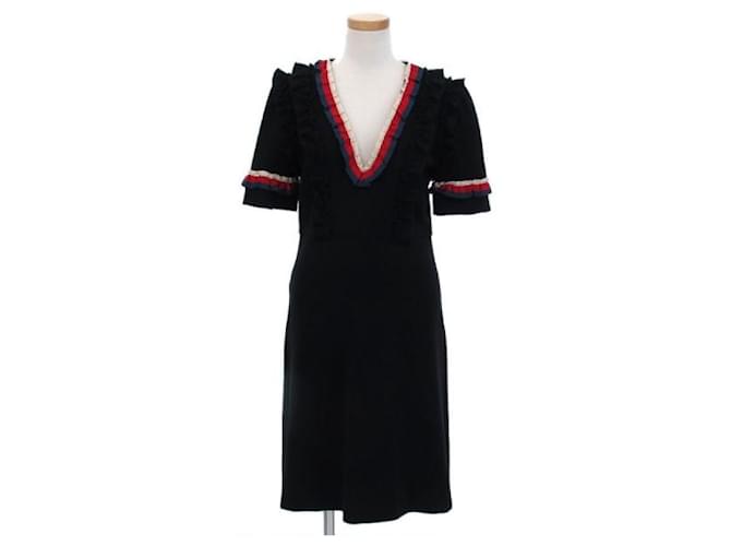 Gucci dress Black Cotton Nylon Rayon Polyurethane ref.893541