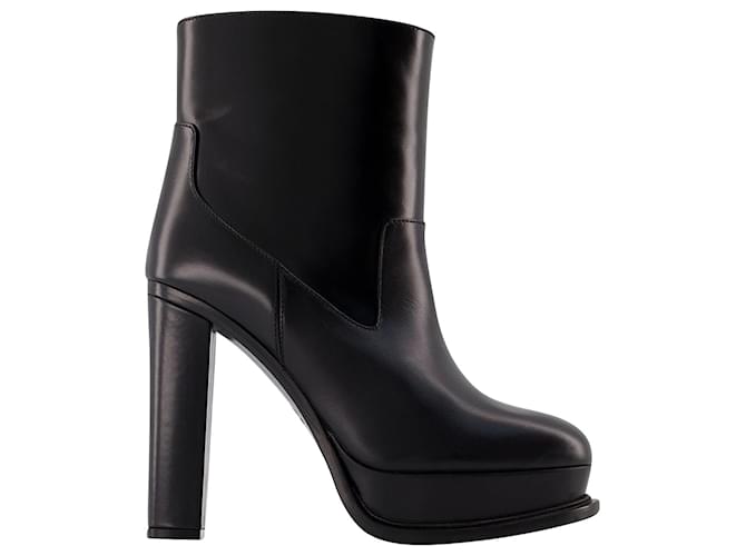 Ankle Boots - Alexander McQueen - Leather - Black  ref.893571