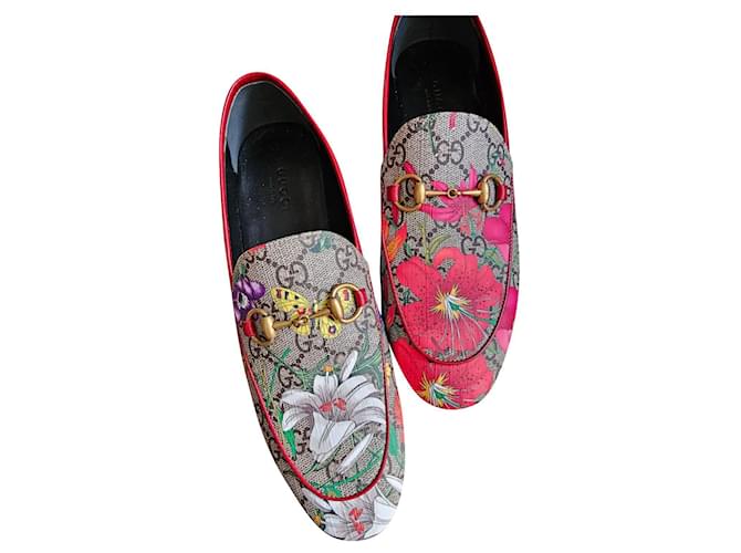 GUCCI floral joordan loafers Multiple colors Cloth Cloth  ref.893637