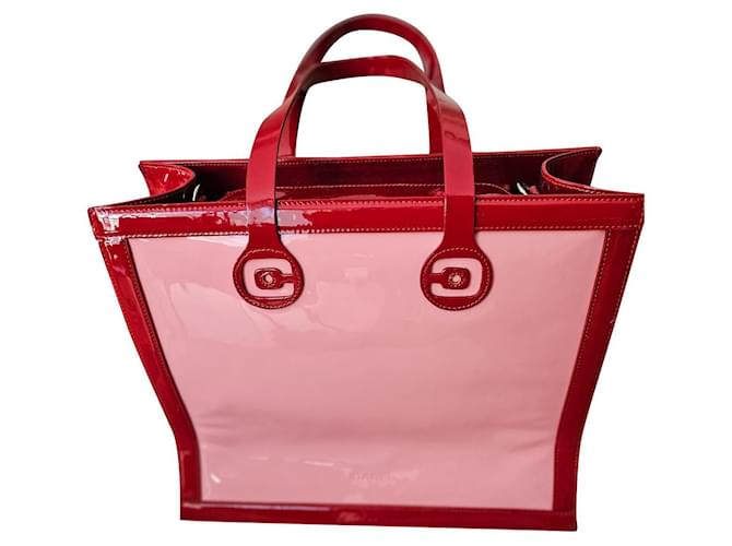 Carel-Einkaufstasche Pink Lackleder  ref.893638