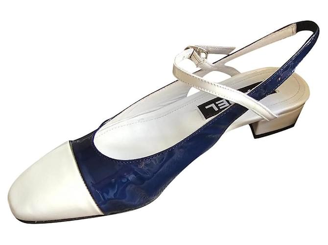 Carel patent leather Mary Janes never worn Navy blue  ref.893640