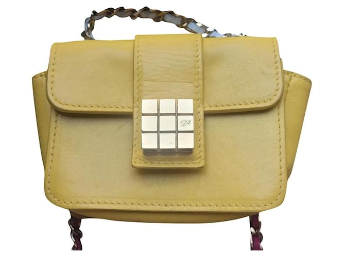 Dsquared2 Dsquared bag2 mini bag shoulder strap Yellow Leather  ref.893641
