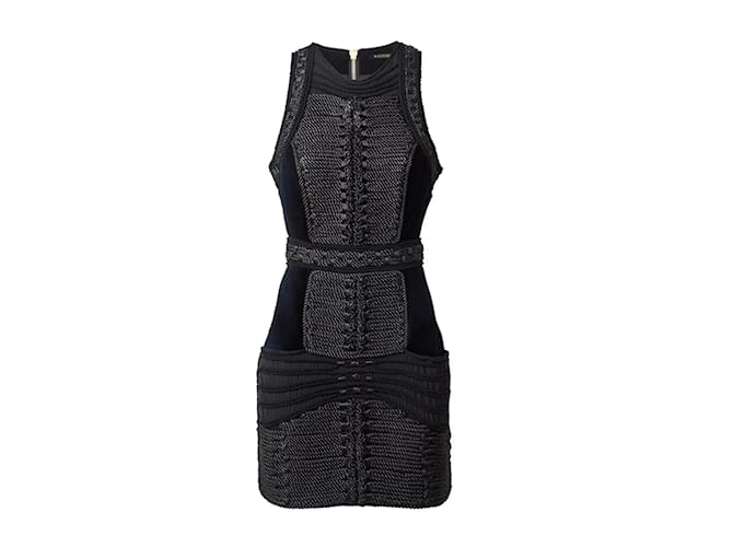 Autre Marque BALMAIN FOR H&M  Dresses T.FR 34 Polyester Black  ref.894172