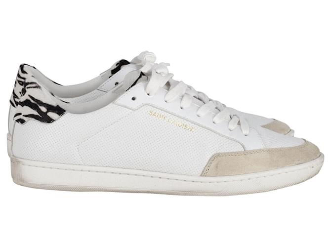 SAINT LAURENT SL/10 Sneakers in White Leather  ref.894267