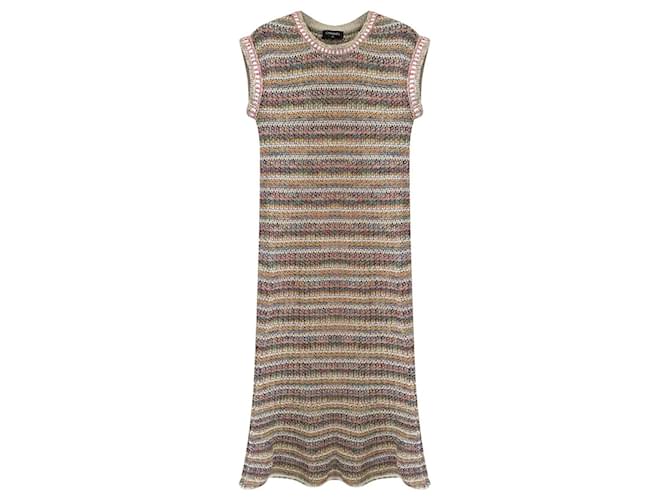 Chanel Novo vestido de passarela de Cuba Multicor Tweed  ref.894347