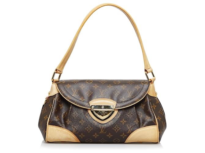 Louis Vuitton Brown Monogram Beverly MM Leather Cloth  ref.894452