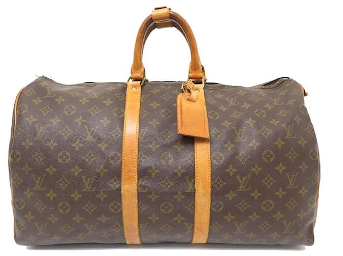 Louis Vuitton Keepall 50 Travel Duffle Bag, in brown in United States