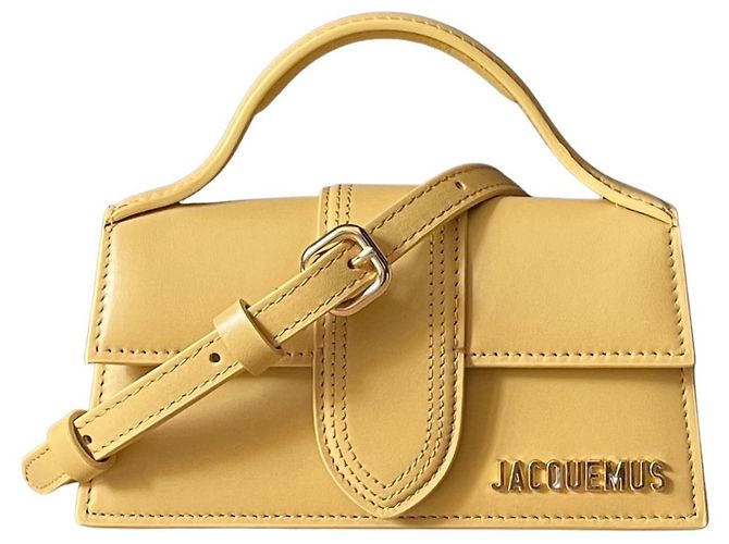 Jacquemus Bambino Leder Handtasche Gelb