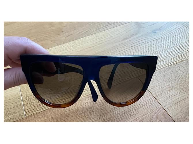 Céline übergroße Sonnenbrille Marineblau  ref.894681