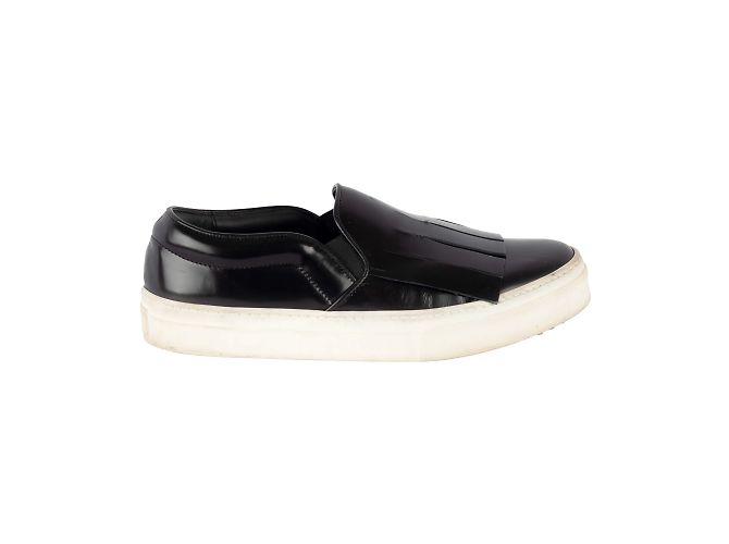 Céline Celine Kiltie Slip-On-Sneaker Schwarz