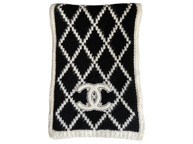 Chanel sciarpe Nero Cachemire