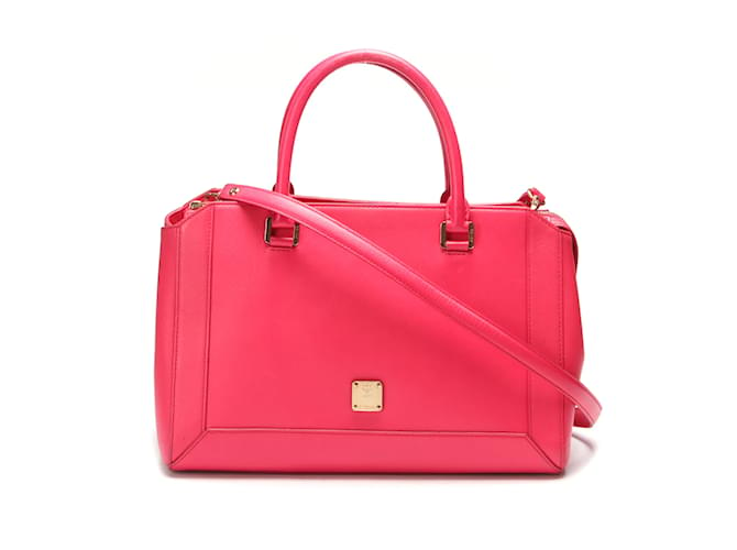 MCM Nuovo Leather Handbag Pink  ref.894760