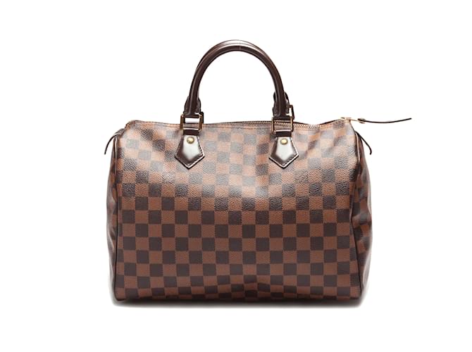 Louis Vuitton Damier Ebene Speedy 30 Brown Cloth  ref.895564