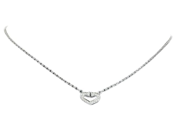 Love Cartier C heart Silvery White gold  ref.895629
