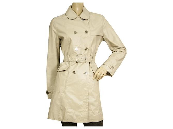 Burberry Ice Gray Lightweight Raincoat Trench Jacket Coat sz XS 158cm 14yrs girl Grey Cotton  ref.895665