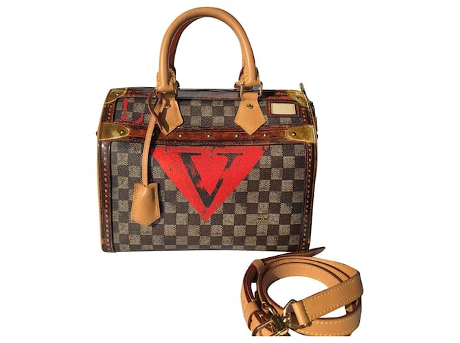 Louis Vuitton Brown Monogram Giant By The Pool Speedy Bandouliere