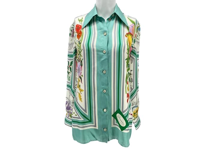 GUCCI Tops T.IT 44 silk Green ref.895907 - Joli Closet