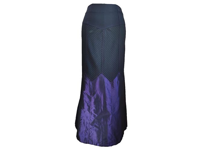 Saia Maxi Roxa Etro de Seda e Lã Roxo