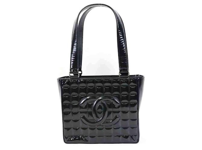 Timeless Chanel Chocolate bar Black Patent leather ref.896009