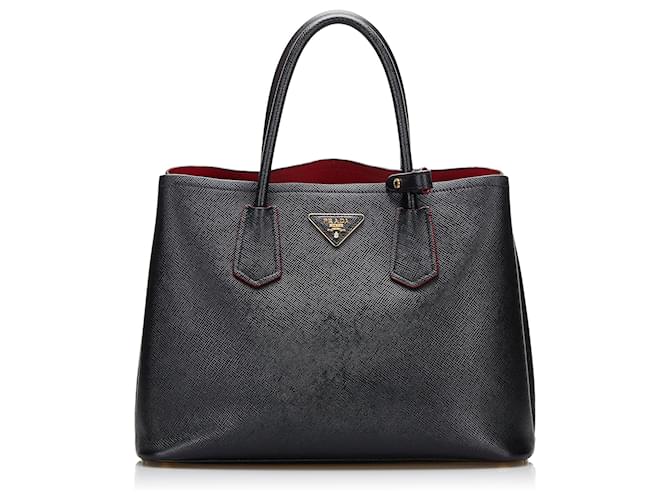 Prada Black Saffiano Cuir Leather Handbag