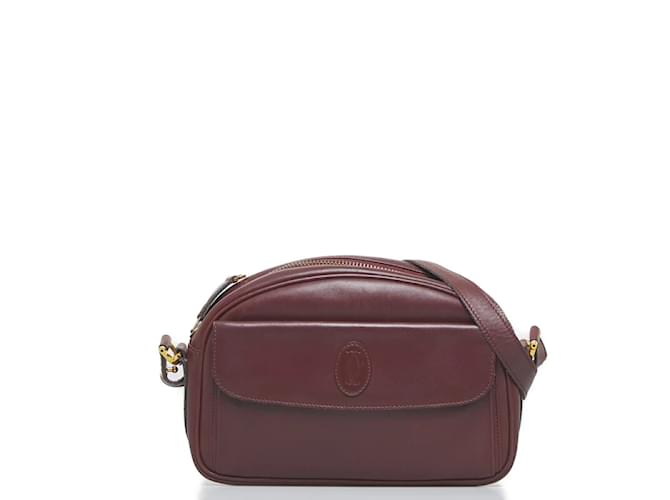 Must De Cartier Leather Crossbody Bag Red Pony-style calfskin  ref.896489
