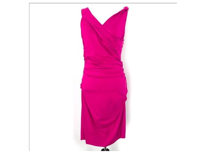 Diane Von Furstenberg DvF Bentley vestido sem mangas rosa Viscose Elastano  ref.896542