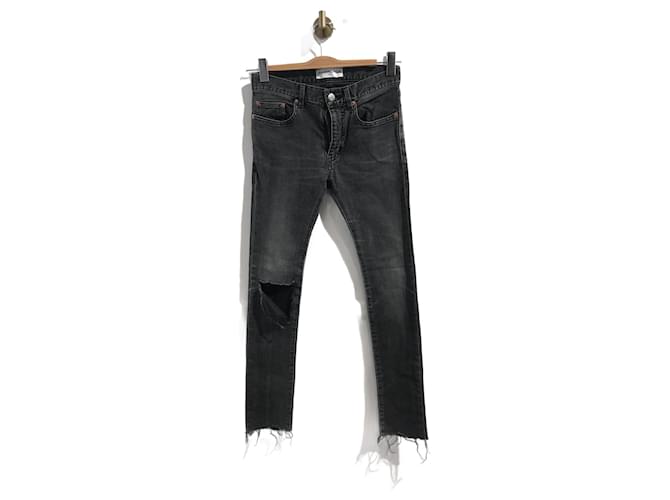 BALENCIAGA Jeans T.US 24 cotton Nero Cotone  ref.896627