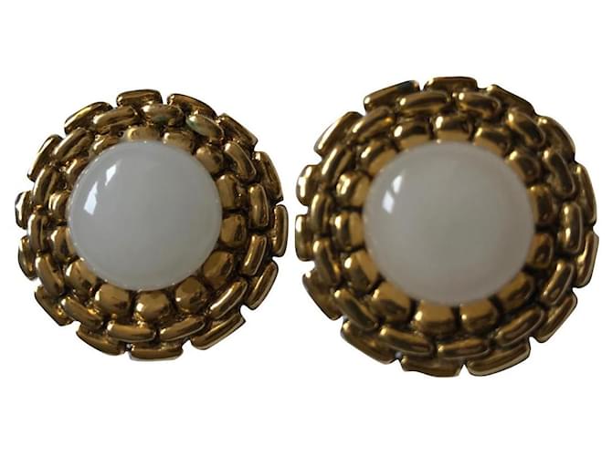 Chanel Earrings Gold hardware Metal Pearl  ref.896767