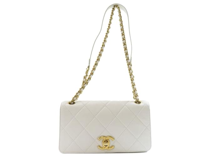 Chanel White Leather  ref.897435
