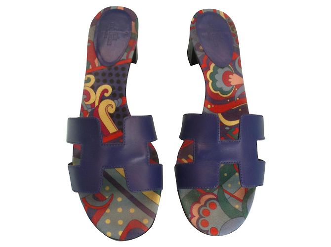 Hermès Sandals Navy blue